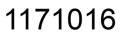 Number 1171016 black image