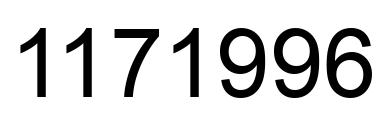 Number 1171996 black image