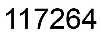 Número 117264 imagen negro