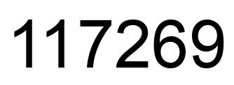 Número 117269 imagen negro