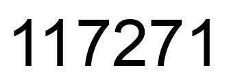 Number 117271 black image