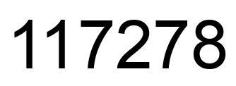 Number 117278 black image