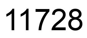 Number 11728 black image