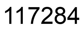 Número 117284 imagen negro
