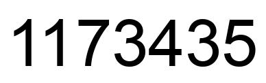 Number 1173435 black image