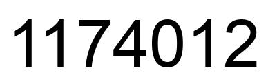 Number 1174012 black image