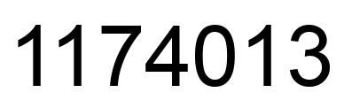 Number 1174013 black image