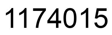 Number 1174015 black image