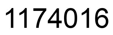 Number 1174016 black image