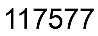 Número 117577 imagen negro