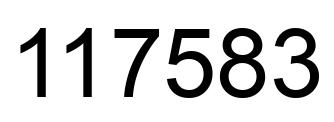 Número 117583 imagen negro