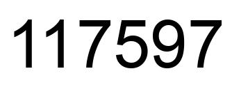 Número 117597 imagen negro