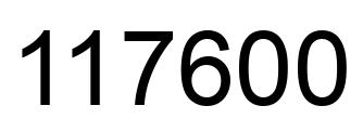 Número 117600 imagen negro