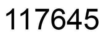 Número 117645 imagen negro