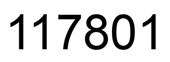 Number 117801 black image
