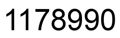 Número 1178990 imagen negro