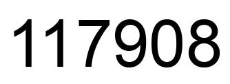 Number 117908 black image