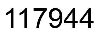 Número 117944 imagen negro