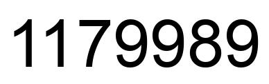 Number 1179989 black image