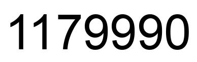 Number 1179990 black image