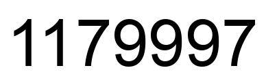 Number 1179997 black image