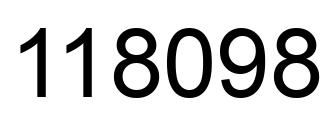 Number 118098 black image