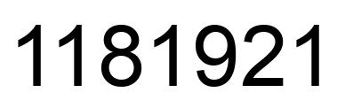 Number 1181921 black image