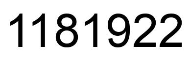 Number 1181922 black image