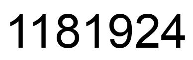Number 1181924 black image