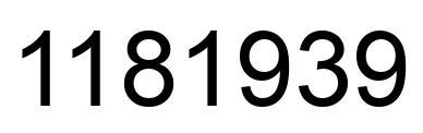 Number 1181939 black image