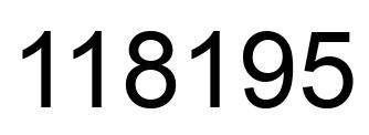 Number 118195 black image
