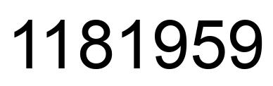 Number 1181959 black image
