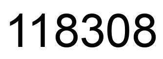 Number 118308 black image