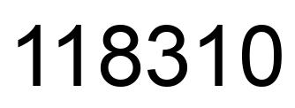 Number 118310 black image