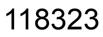 Number 118323 black image