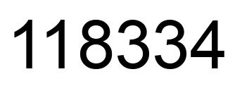 Número 118334 imagen negro