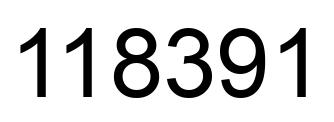 Number 118391 black image