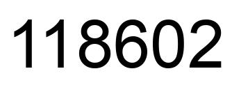 Number 118602 black image