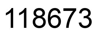 Number 118673 black image
