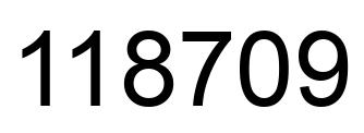 Number 118709 black image