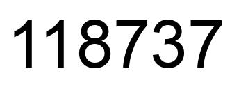Number 118737 black image