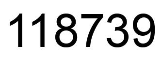 Number 118739 black image