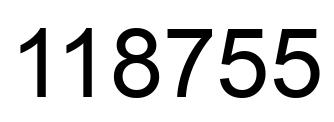 Number 118755 black image