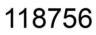 Number 118756 black image