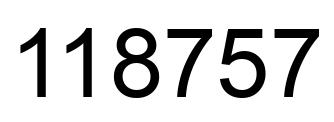 Number 118757 black image