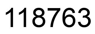 Number 118763 black image