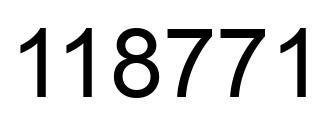 Number 118771 black image