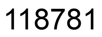 Number 118781 black image
