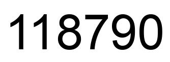 Number 118790 black image