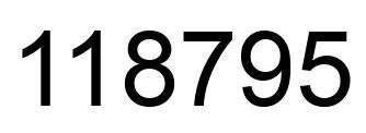 Number 118795 black image